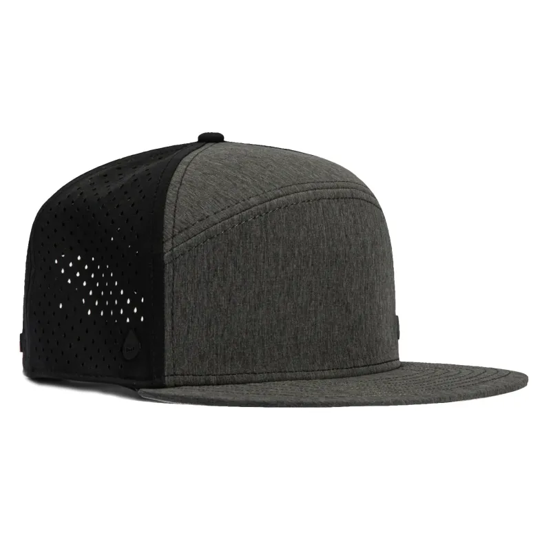 Melin Trenches Icon Hydro Snapback XL Hat - Heather, Black made by Hat Club