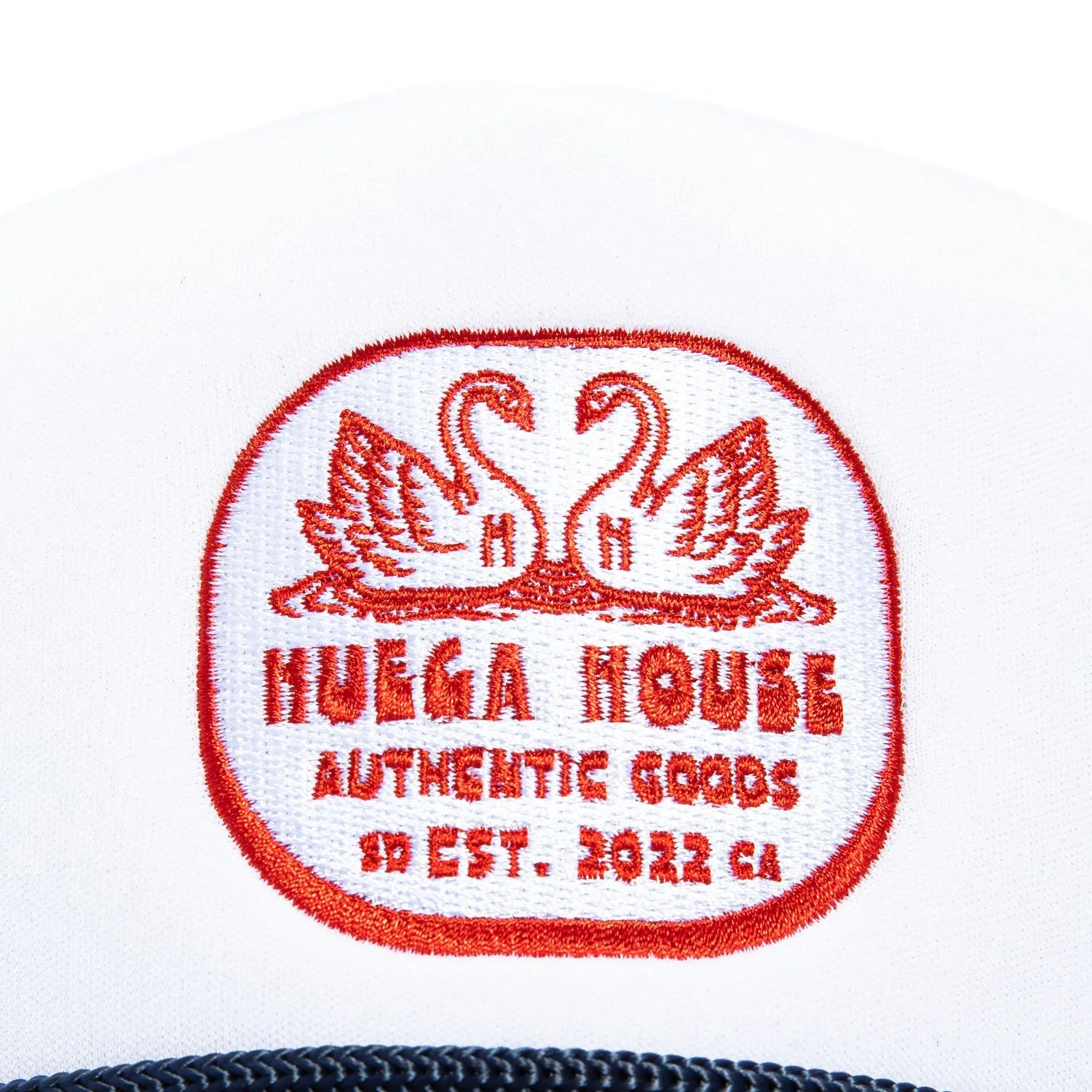 Huega House Double Swan Foam Trucker Snapback Hat - Navy, White sold by Hat Club product image thumbnail 3