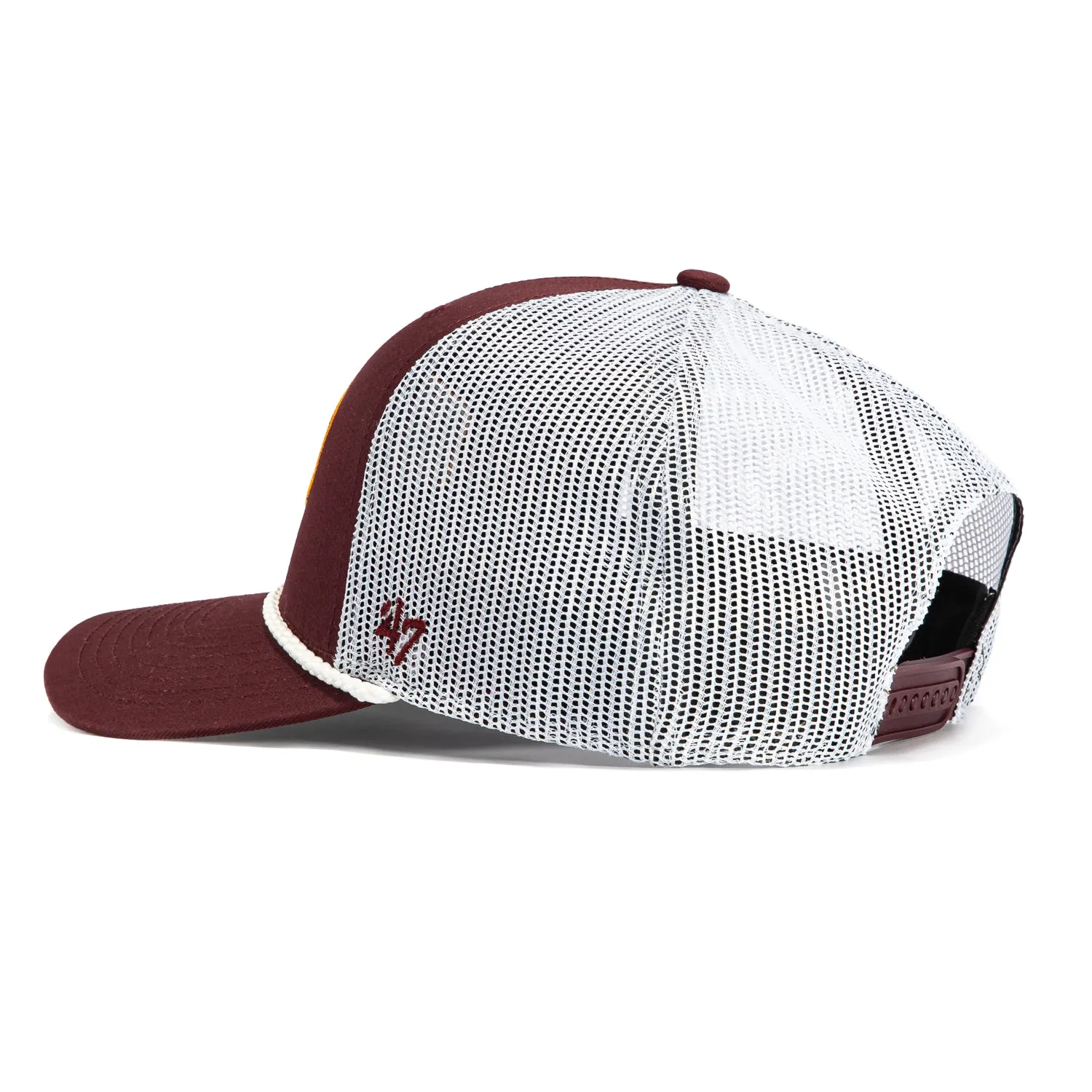 47 Brand Arizona State Sun Devils Ace Out Snapback Trucker Hat - Maroon, White sold by Hat Club product image thumbnail 2
