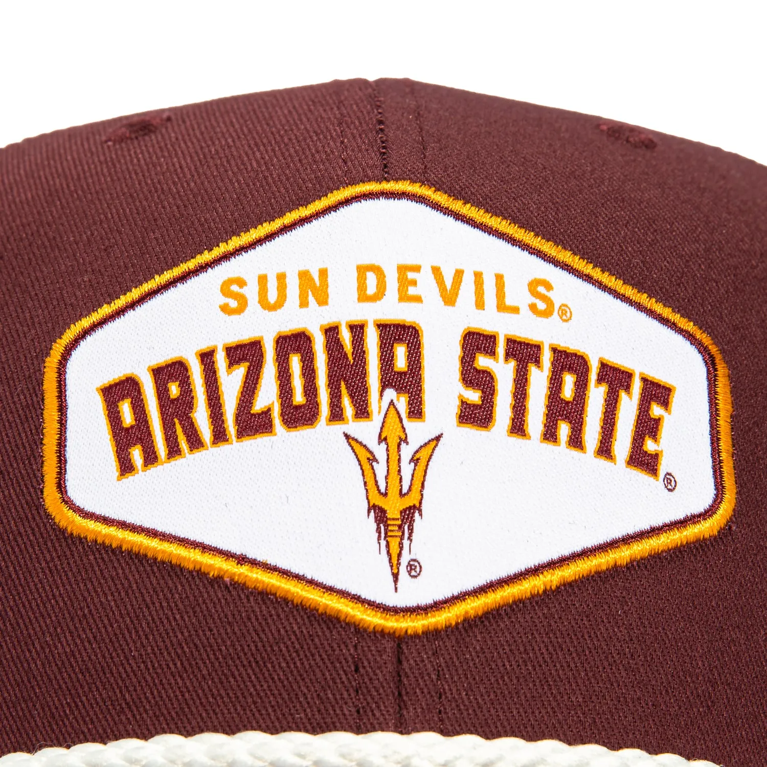 47 Brand Arizona State Sun Devils Ace Out Snapback Trucker Hat - Maroon, White sold by Hat Club product image thumbnail 3