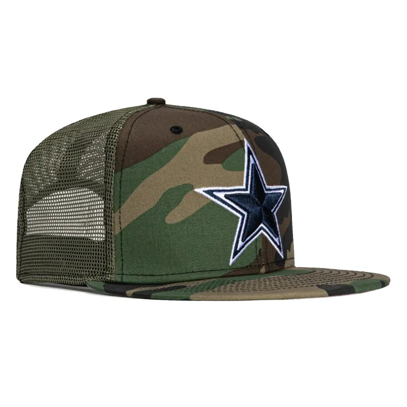 New Era 9Fifty Dallas Cowboys Star Trucker Snapback Hat - Camo made by Hat Club