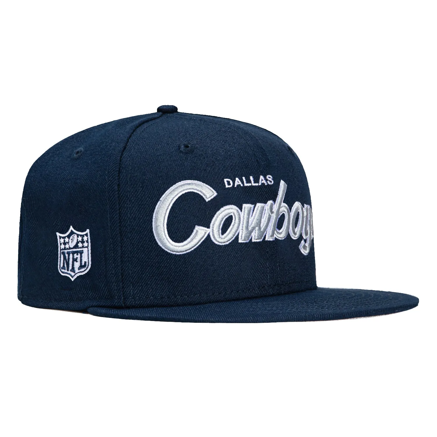 New Era 9Fifty Dallas Cowboys Script Snapback Hat - Navy sold by Hat Club