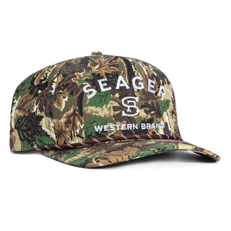 Seager Western Brand Snapback Hat - Camo sold by Hat Club