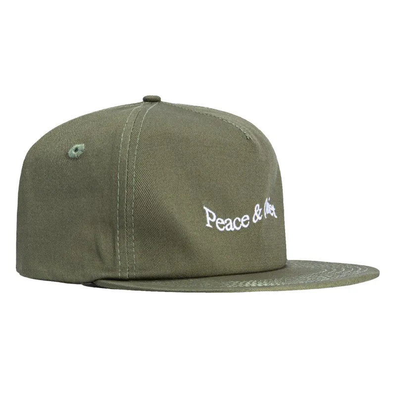 Museum of Peace and Quiet Woodmark Snapback Hat - Olive sold by Hat Club