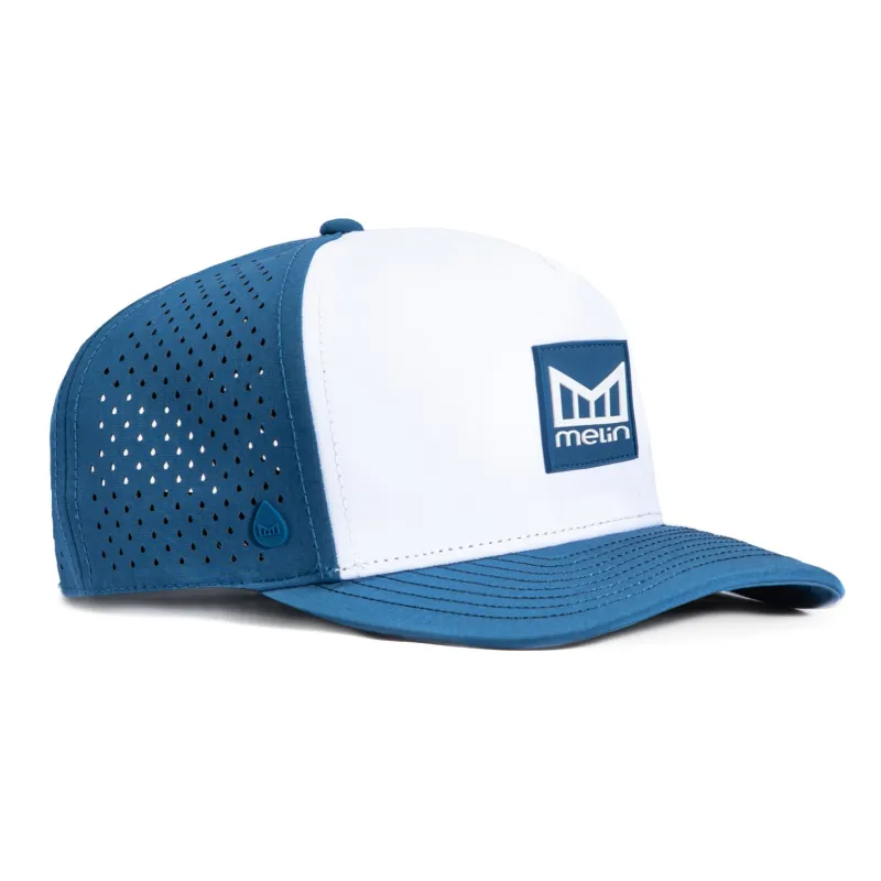 Melin Odysea Stacked Hydro Seaport Collection Snapback Hat - Royal, White made by Hat Club