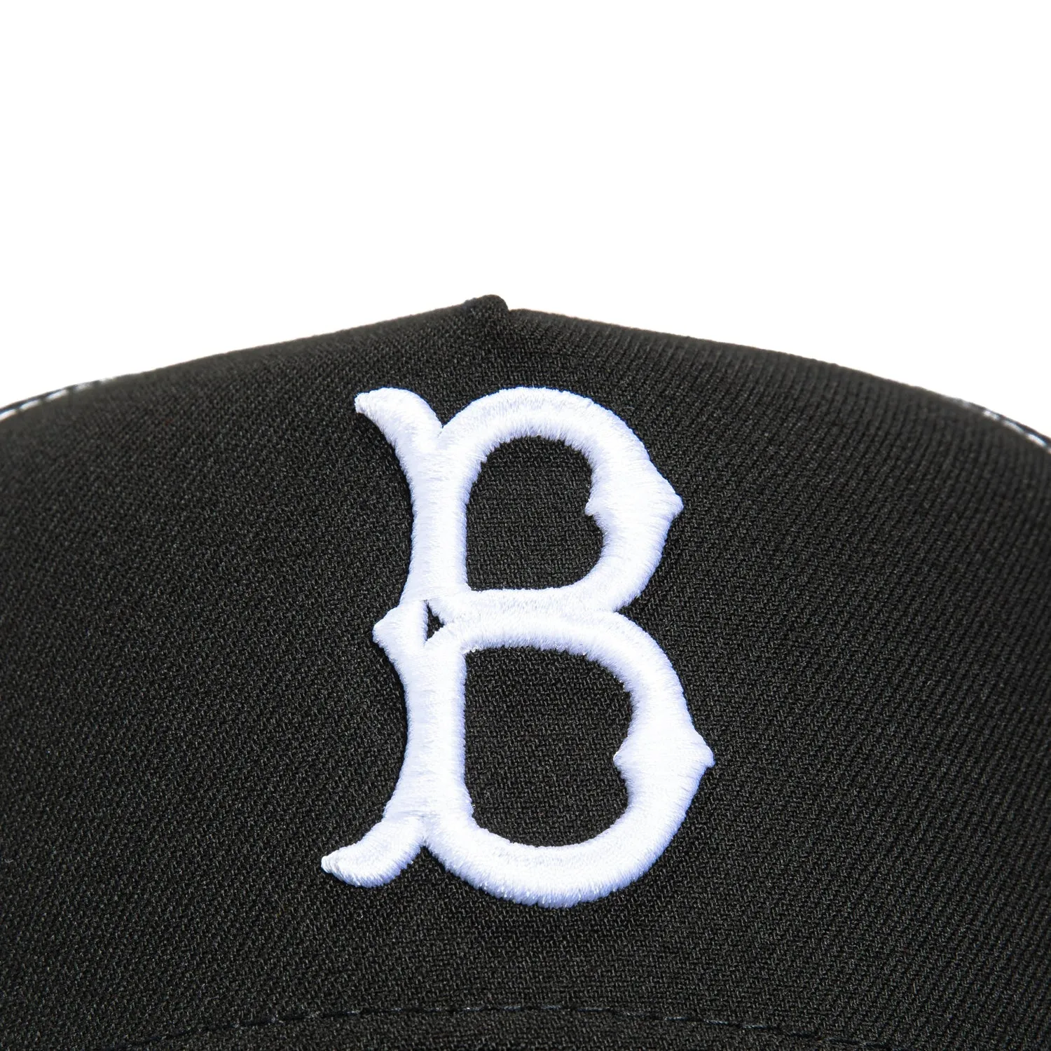 New Era 9Forty A-Frame Contrast Stitch Brooklyn Dodgers Snapback Hat - Black, White sold by Hat Club product image thumbnail 3