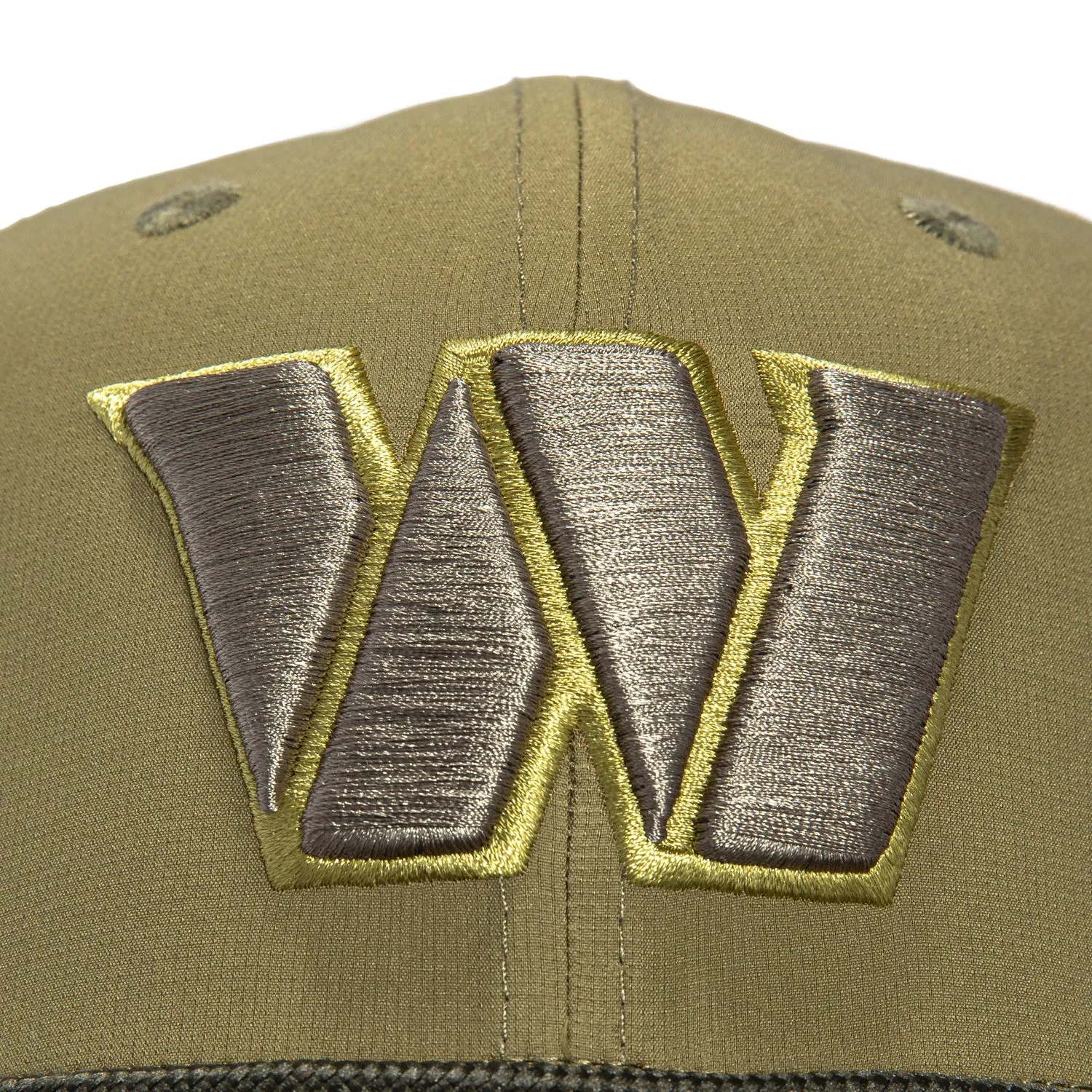 New Era 9Seventy Salute to Service Washington Commanders United States Flag Patch Stretch Snapback Hat - Olive, Green sold by Hat Club product image thumbnail 3