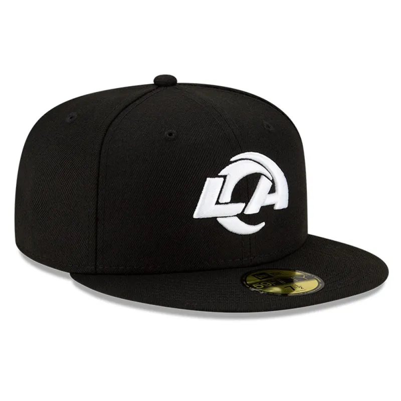 New Era 59Fifty Los Angeles Rams Hat - Black, White sold by Hat Club