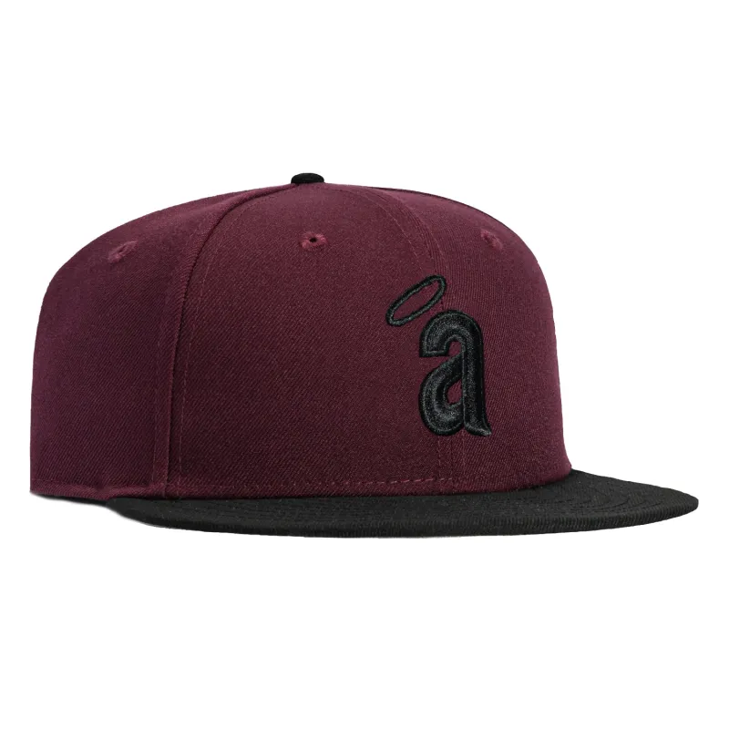 New Era 59Fifty Los Angeles Angels 1871 Hat - Maroon, Black made by New Era