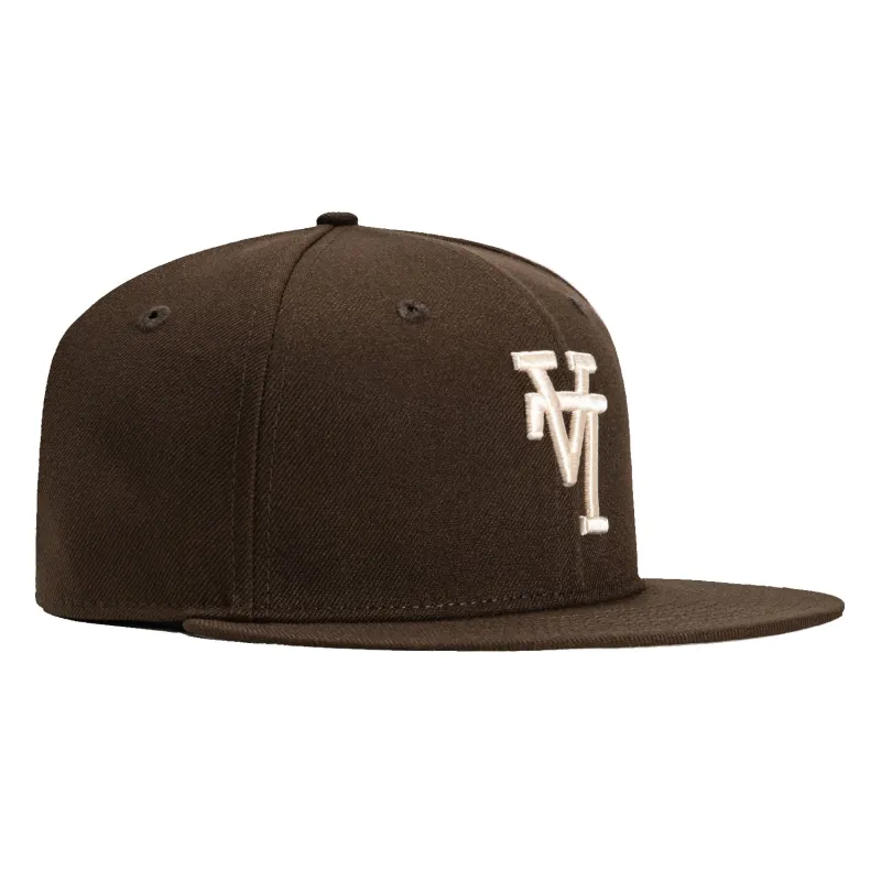 New Era 59Fifty Los Angeles Dodgers Upside Down Hat - Brown, Ivory sold by Hat Club