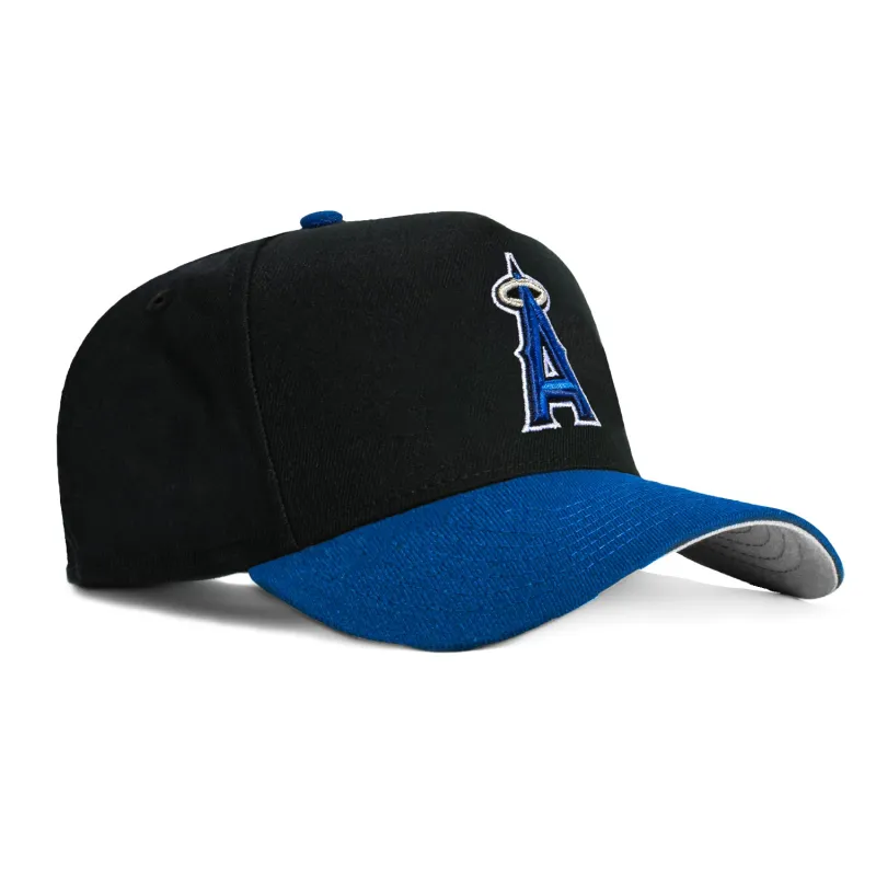 New Era 9Forty A-Frame Los Angeles Angels Snapback Hat - Black, Royal sold by Hat Club