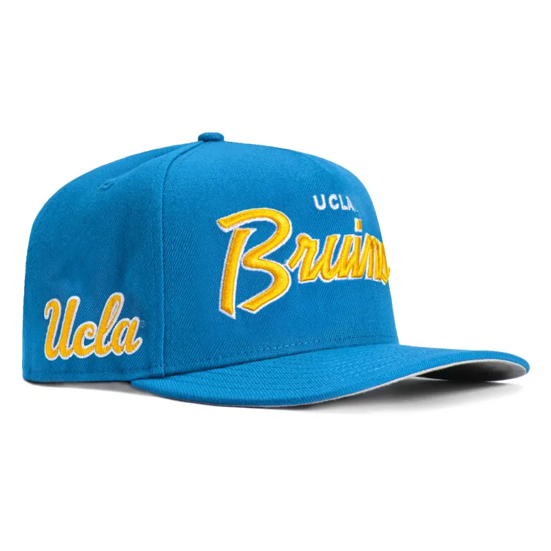 New Era 9Fifty A-Frame UCLA Bruins Logo Patch Script Snapback Hat - Light Blue made by New Era