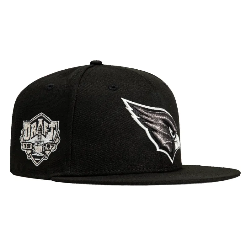 New Era 59Fifty Arizona Cardinals 1997 Draft Patch Hat - Black, White sold by Hat Club