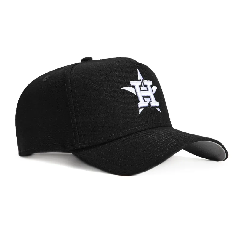 New Era 9Forty A-Frame Houston Astros Snapback Hat - Black, White sold by Hat Club