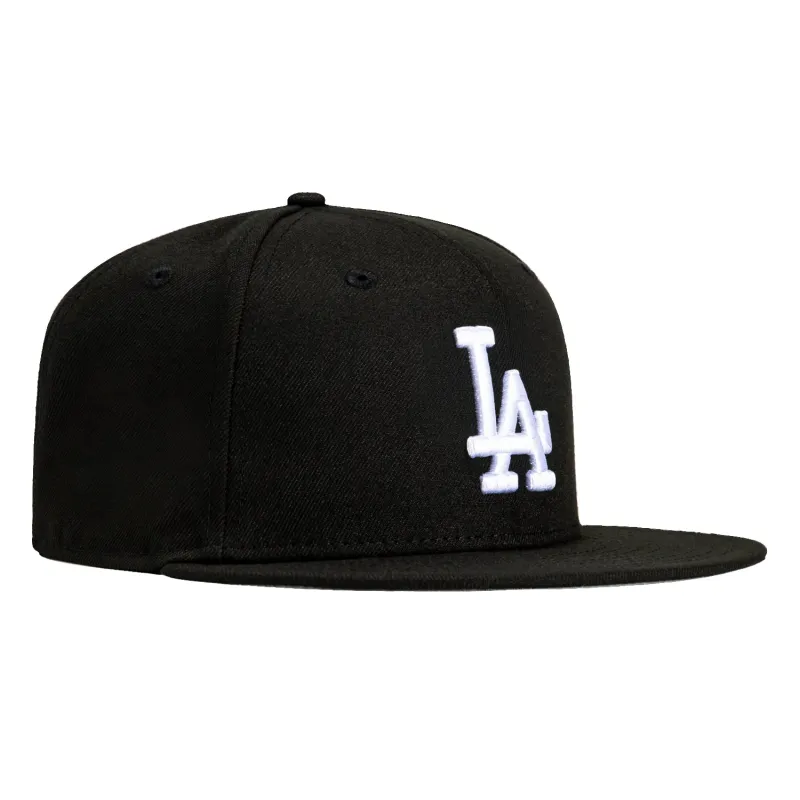 New Era 9Fifty MLB Basic Los Angeles Dodgers Snapback Hat - Black, White made by New Era