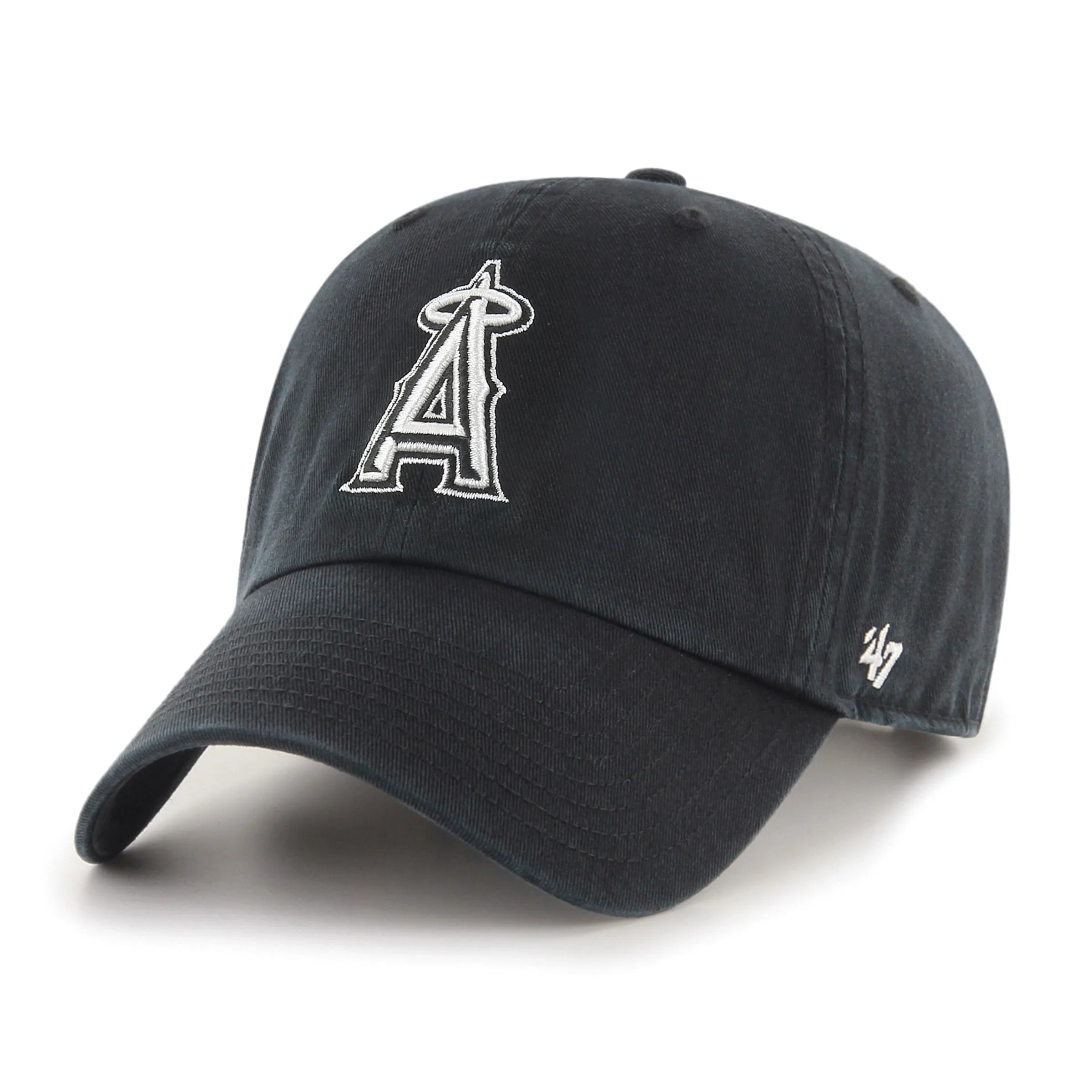 47 Brand Los Angeles Angels Cleanup Adjustable Hat - Black, White sold by Hat Club
