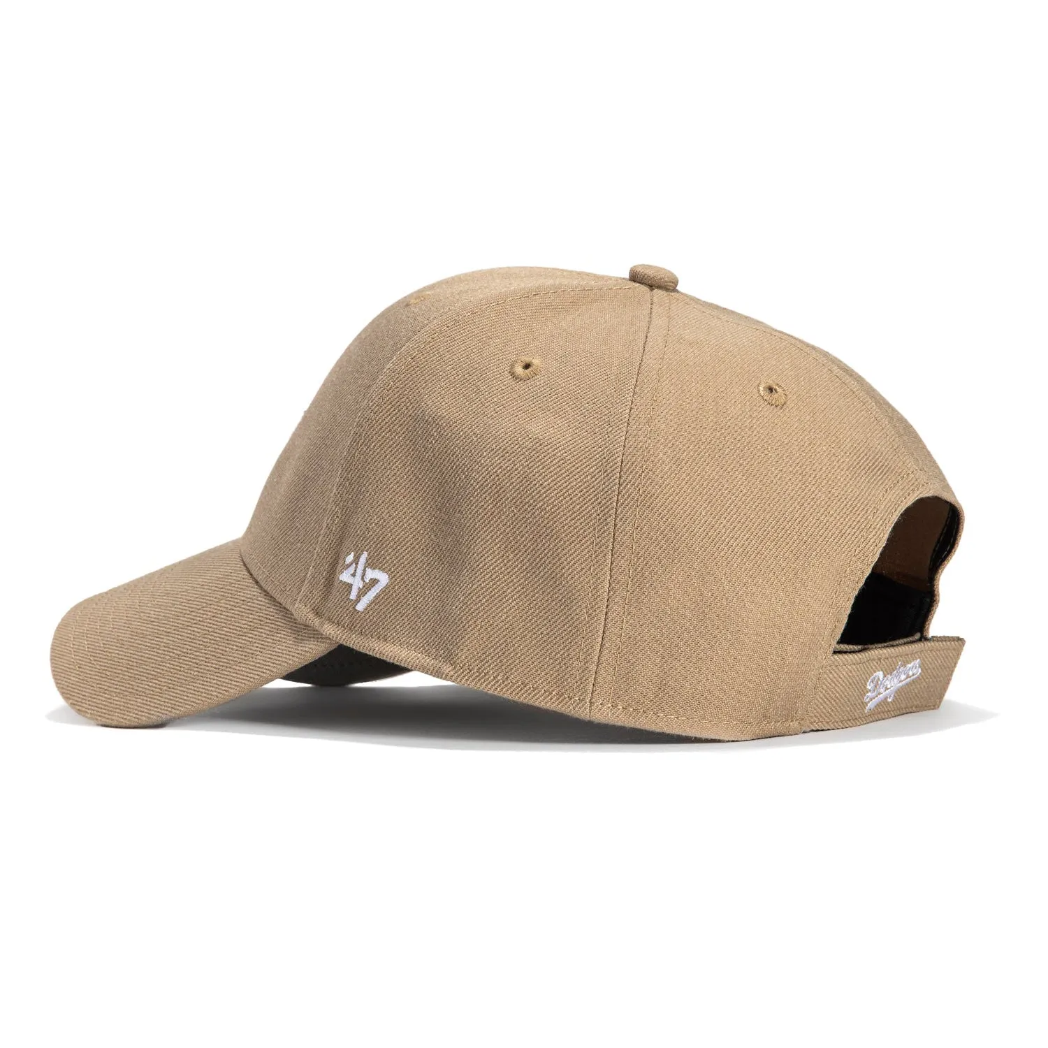 47 Brand Los Angeles Dodgers MVP Adjustable Velcro Hat - Khaki, White sold by Hat Club product image thumbnail 2