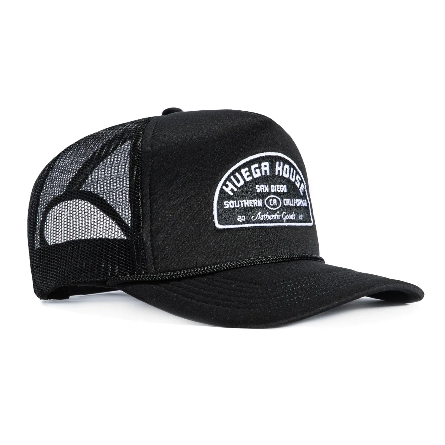 Huega House High Tide Foam Trucker Snapback Hat - Black sold by Hat Club