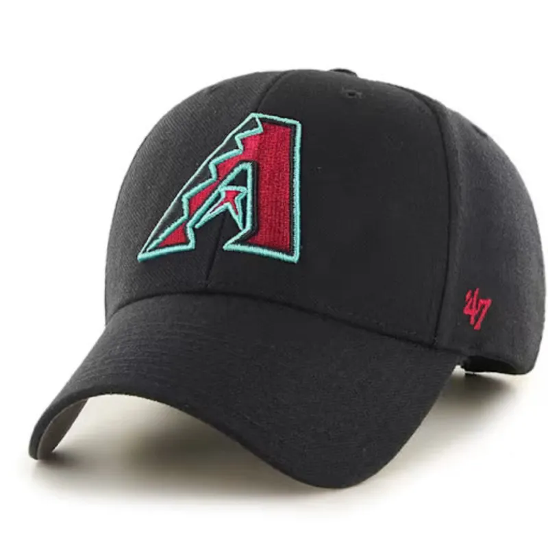 47 Brand MVP Arizona Diamondbacks Adjustable A Velcro Hat - Black, Sedona Red, Teal made by 47