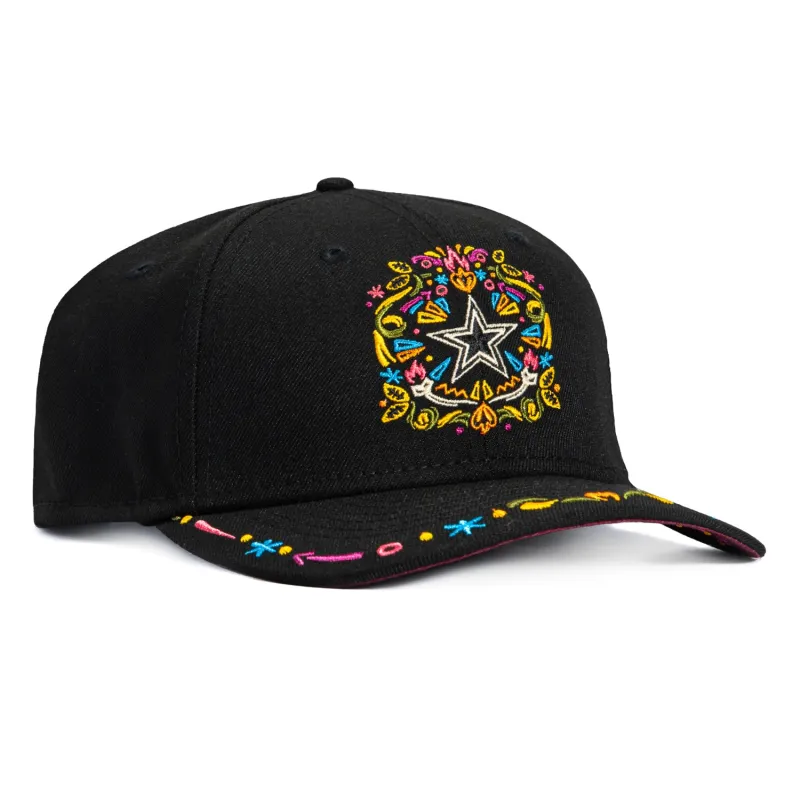 New Era 9Seventy Dallas Cowboys Hasta La Muerte Stretch Snapback Hat - Black made by Hat Club