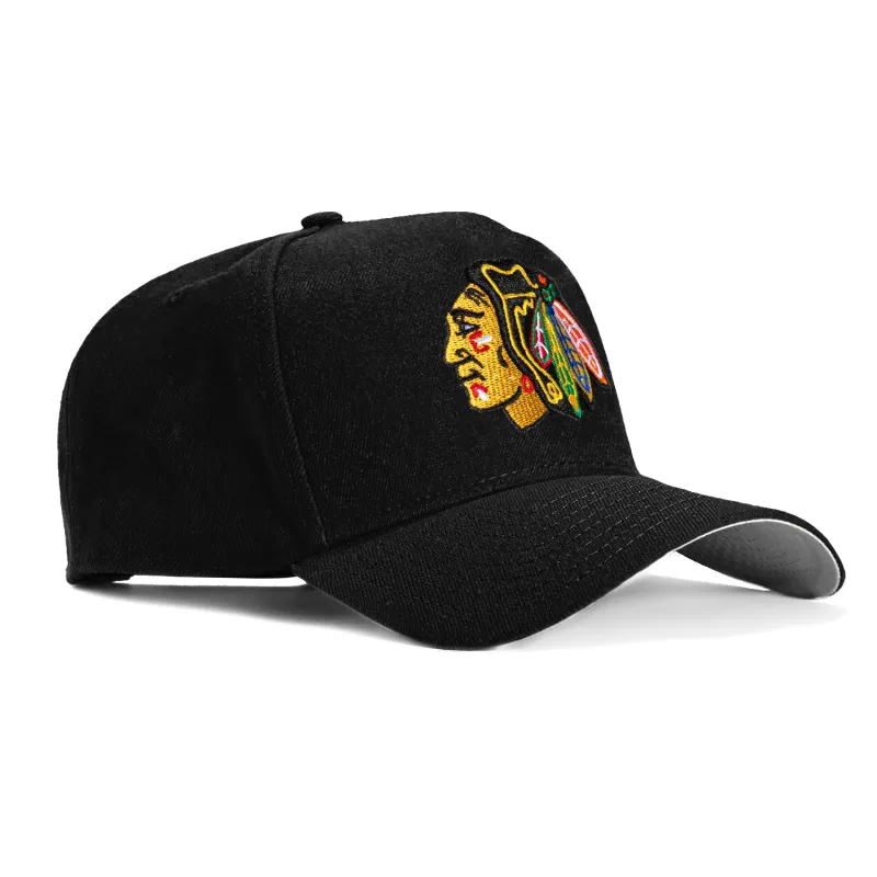 New Era 9Forty A-Frame Chicago Blackhawks Snapback OTC Hat - Black sold by Hat Club