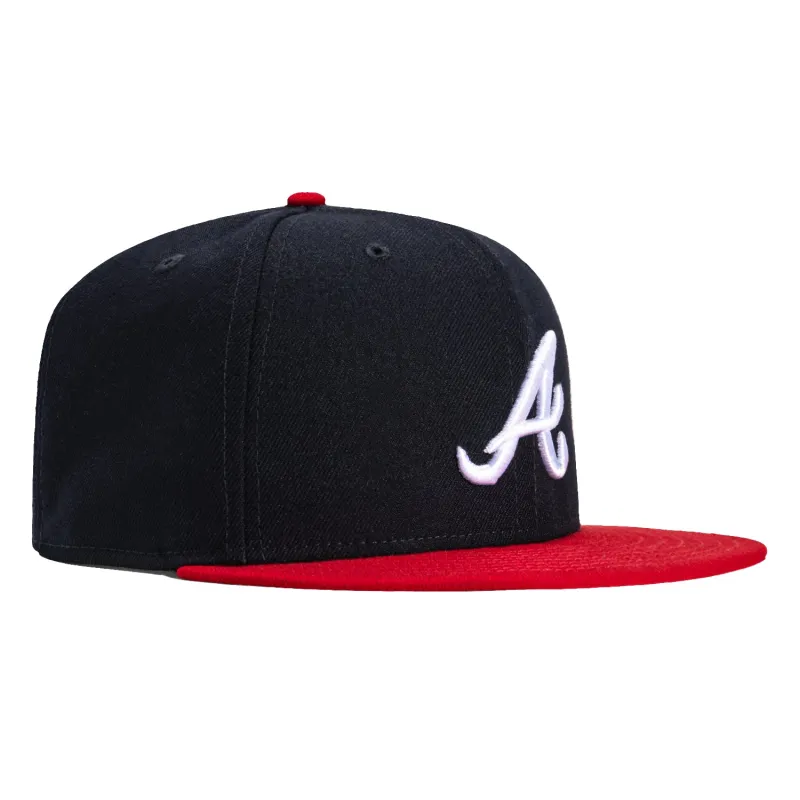 New Era 9Fifty MLB Basic Atlanta Braves Game Snapback Hat - Navy, Red made by New Era