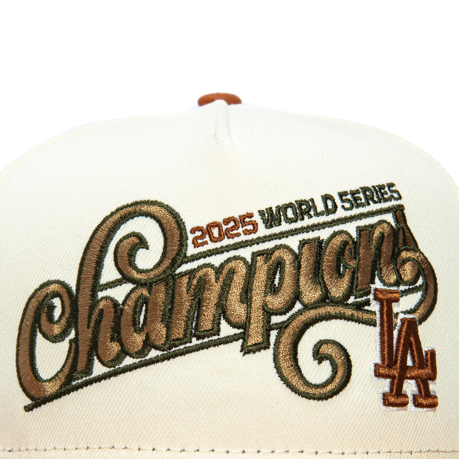 New Era 9Fifty A-Frame Los Angeles Dodgers 2025 World Series Champions Snapback Hat - Stone, Brown sold by Hat Club product image thumbnail 3
