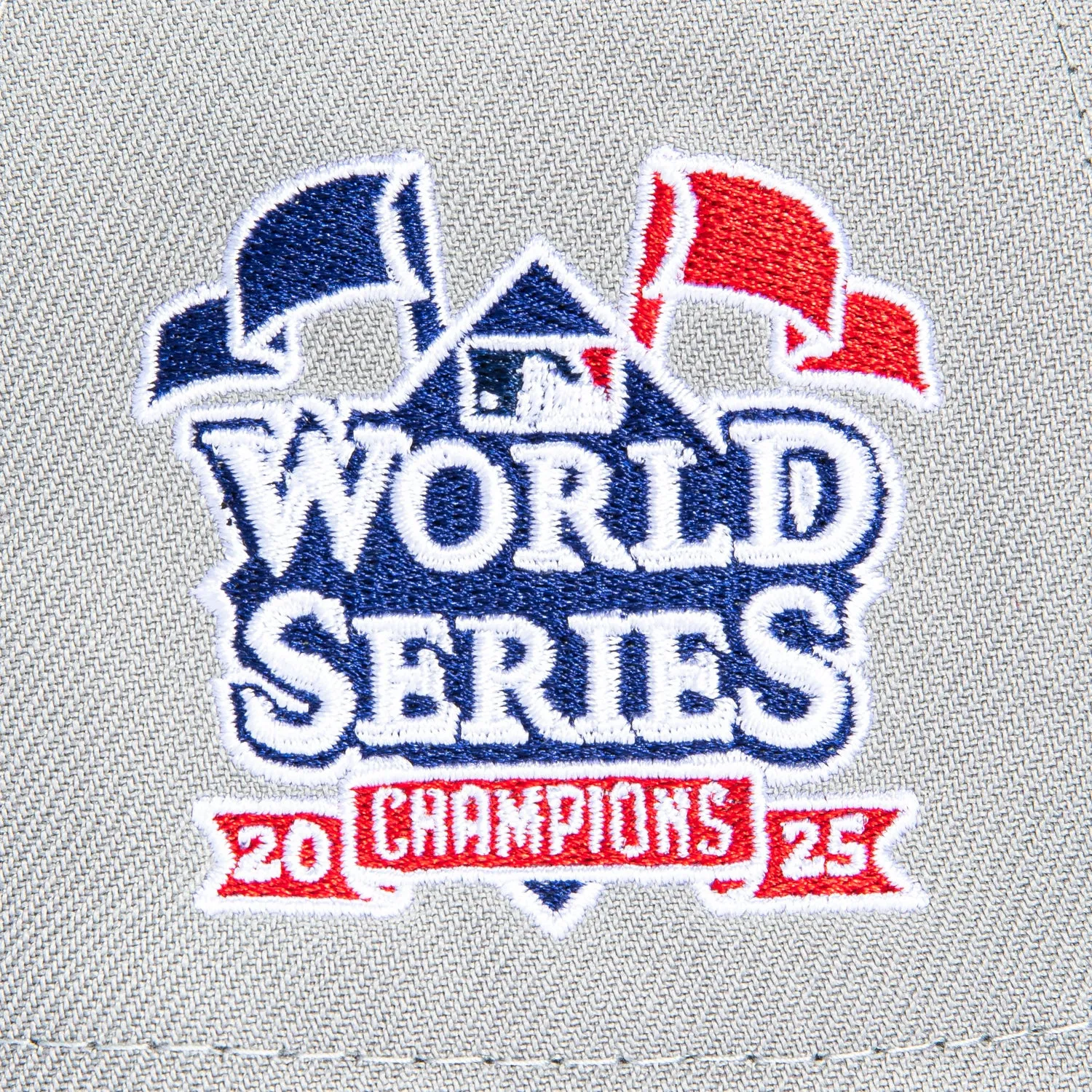 New Era 9Forty A-Frame Los Angeles Dodgers 2025 World Series Champions Flags Patch Snapback Hat - Grey, Royal sold by Hat Club product image thumbnail 4