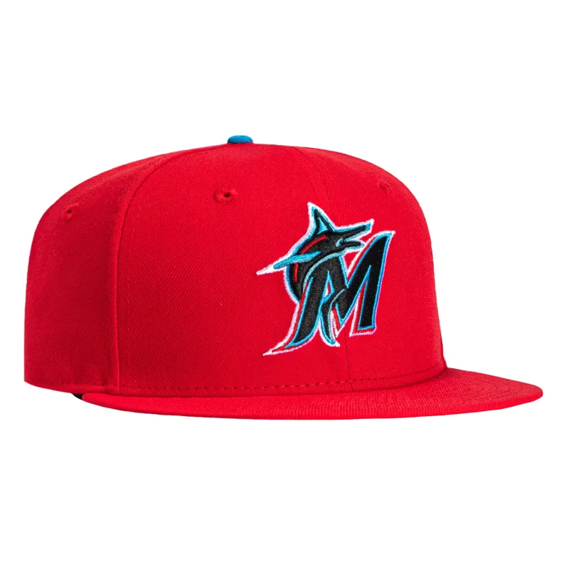 New Era 59Fifty Miami Marlins OTC Hat - Red sold by Hat Club