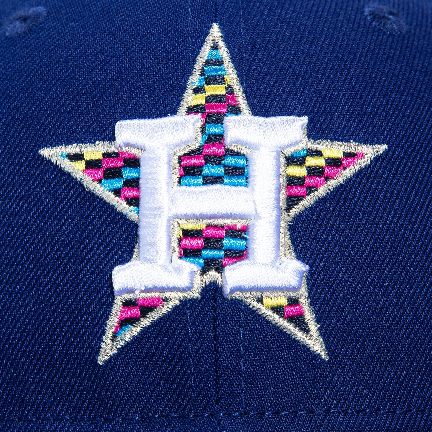 New Era 59Fifty Houston Astros Logo Patch Brick Neon Blue Undervisor Hat - Royal sold by Hat Club product image thumbnail 4