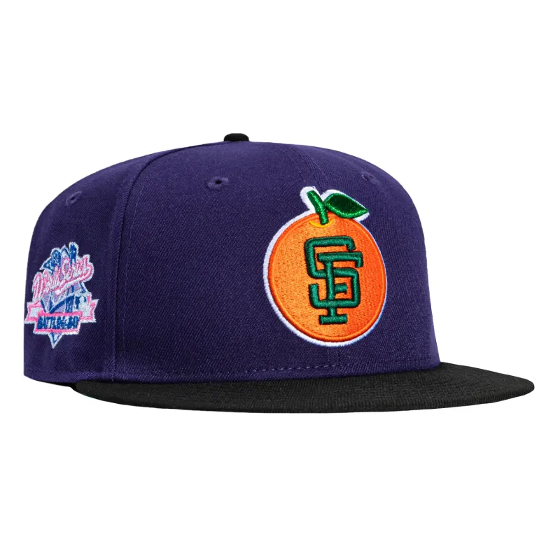New Era 59Fifty San Francisco Giants Battle of the Bay Patch Orange Hat - Purple, Black made by New Era