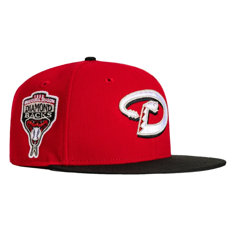 New Era 59Fifty Arizona Diamondbacks Inaugural Patch D Hat - Red, Black sold by Hat Club