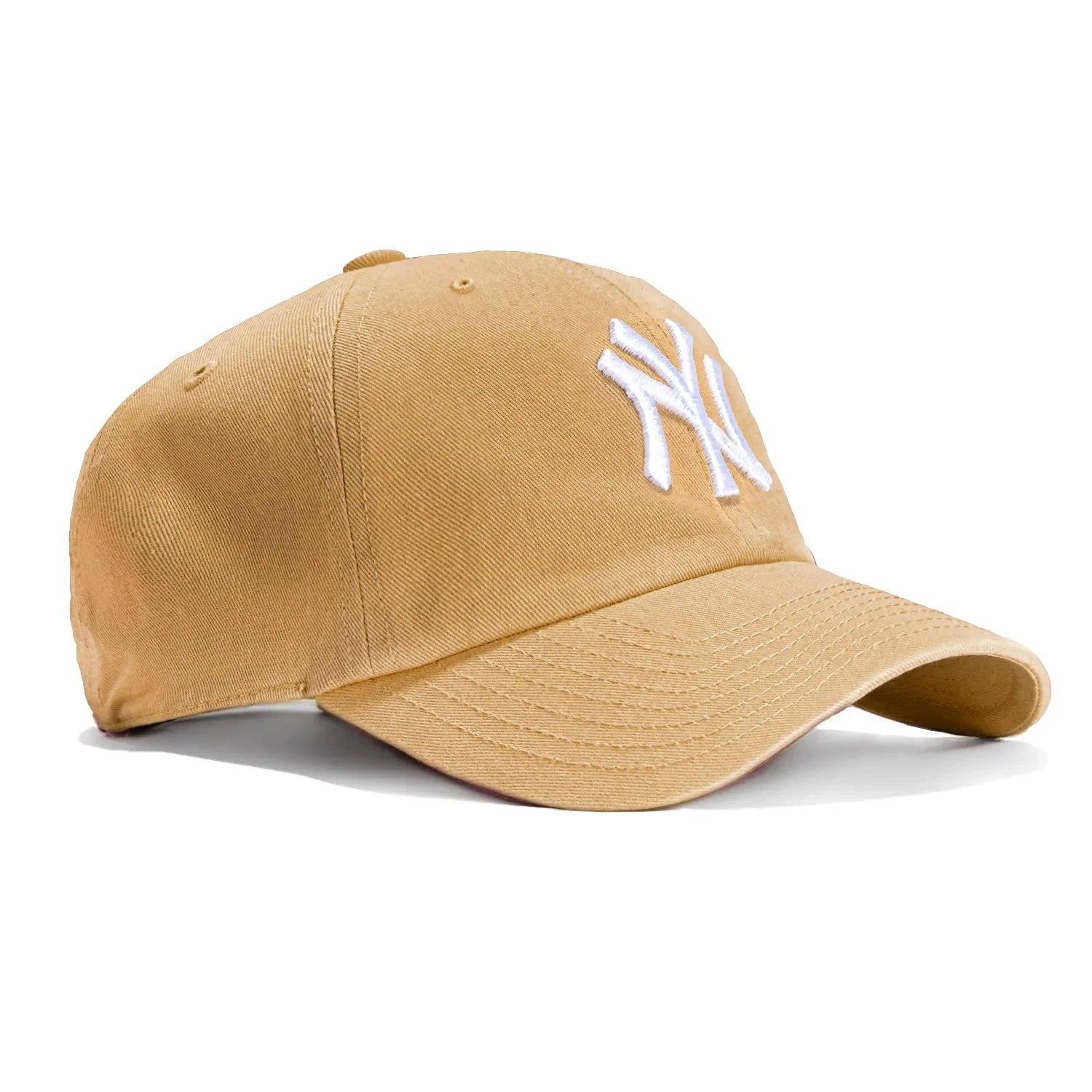 47 Brand Cleanup New York Yankees Adjustable Hat - Khaki, White sold by Hat Club