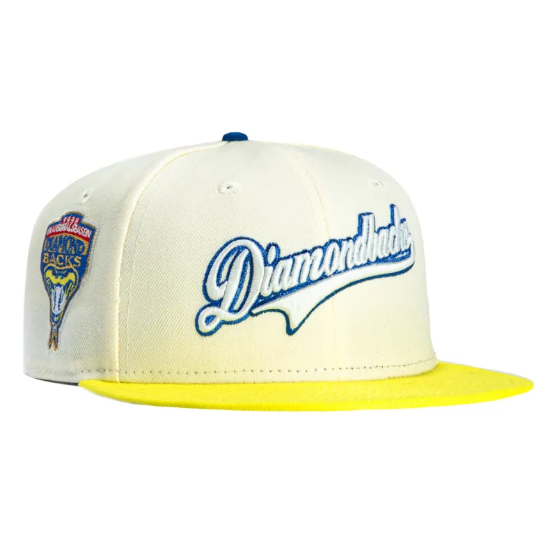 New Era 59Fifty Arizona Diamondbacks Inaugural Patch Light Blue UV Hat - White, Yellow sold by Hat Club