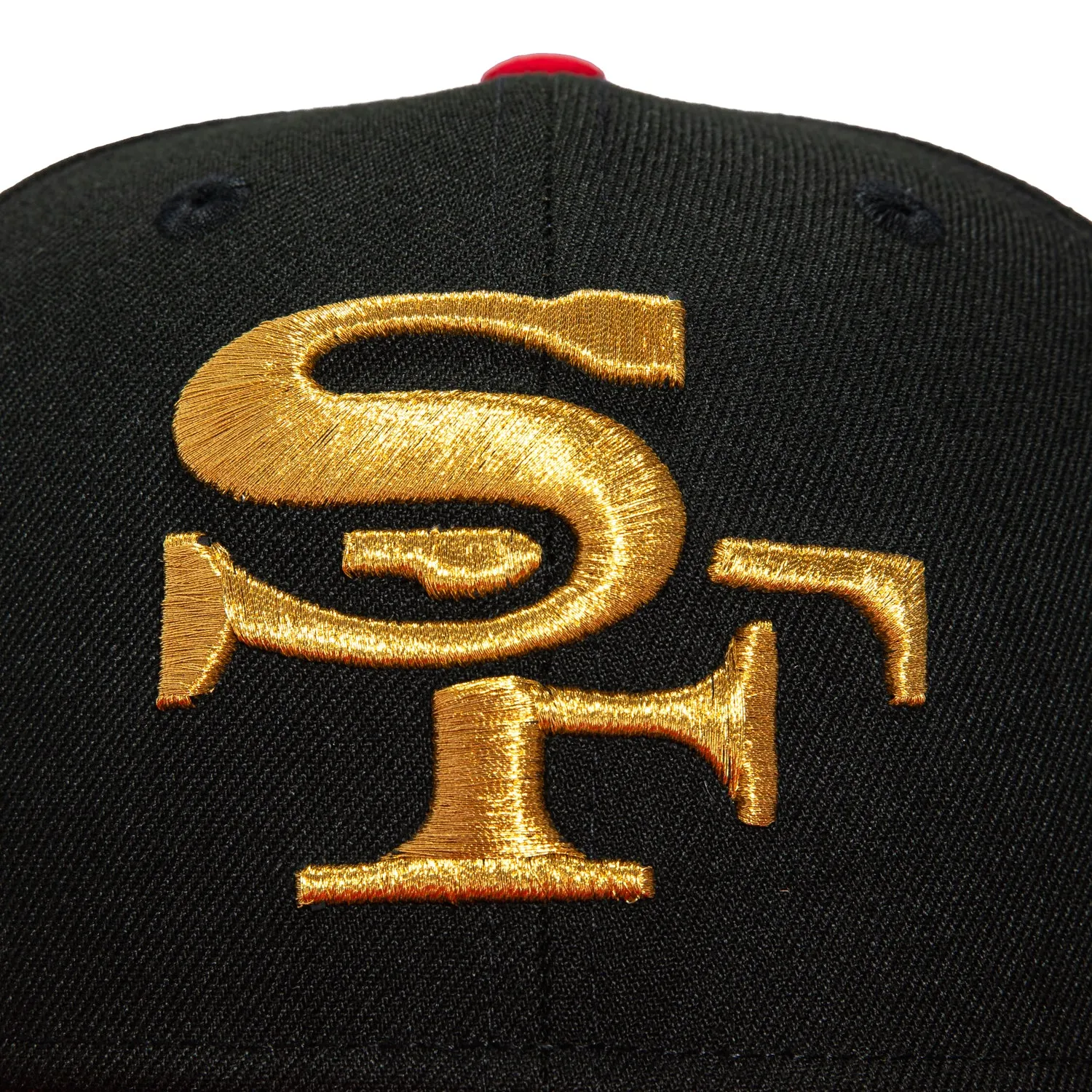 New Era 59Fifty Rivalry San Francisco 49ers SF Hat - Black, Red, Metallic Gold sold by Hat Club product image thumbnail 4