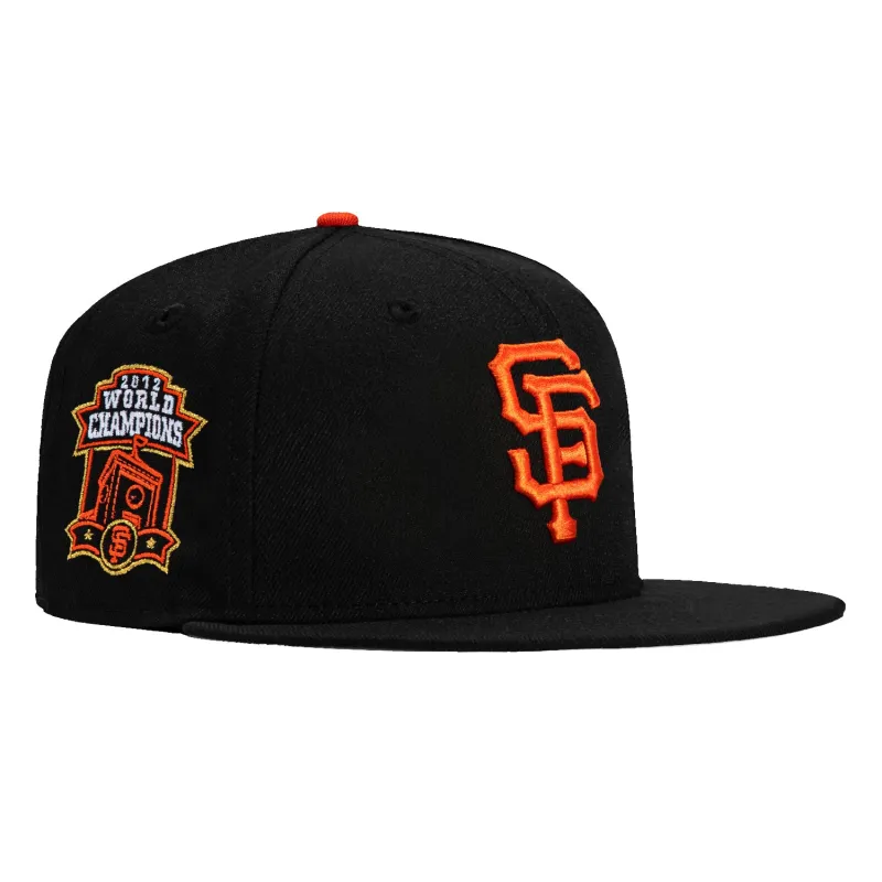 New Era 59Fifty San Francisco Giants 2012 World Champions Patch Hat - Black sold by Hat Club