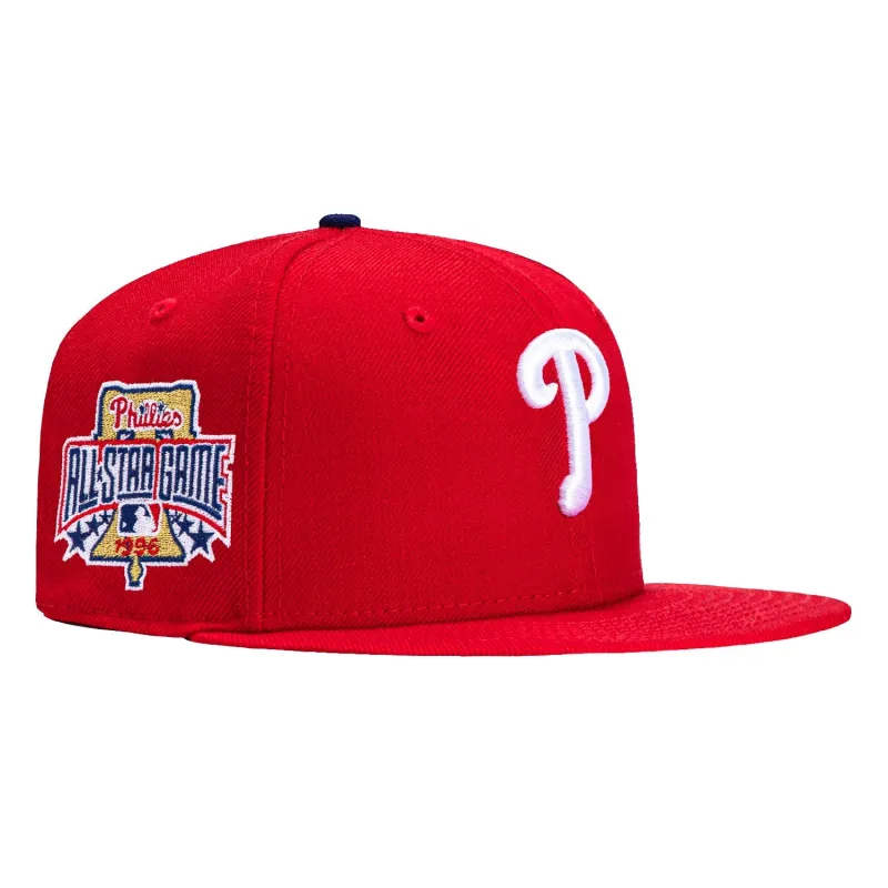 New Era 59Fifty Philadelphia Phillies 1996 All Star Game Patch Hat - Red sold by Hat Club