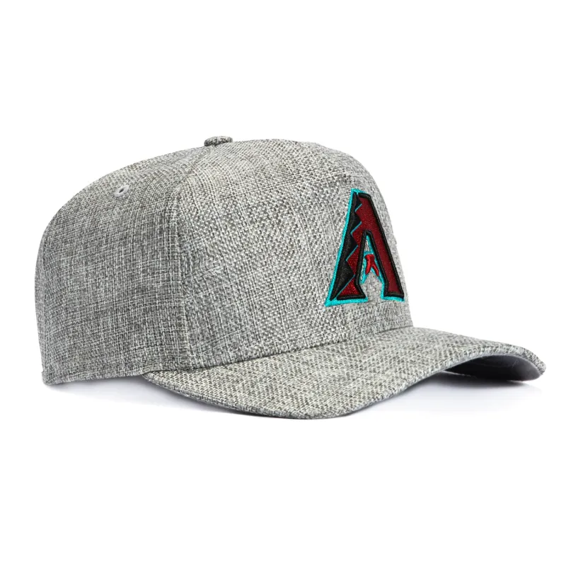 New Era 9Forty M-Crown Cotton Weave Arizona Diamondbacks Snapback Hat - Grey made by New Era