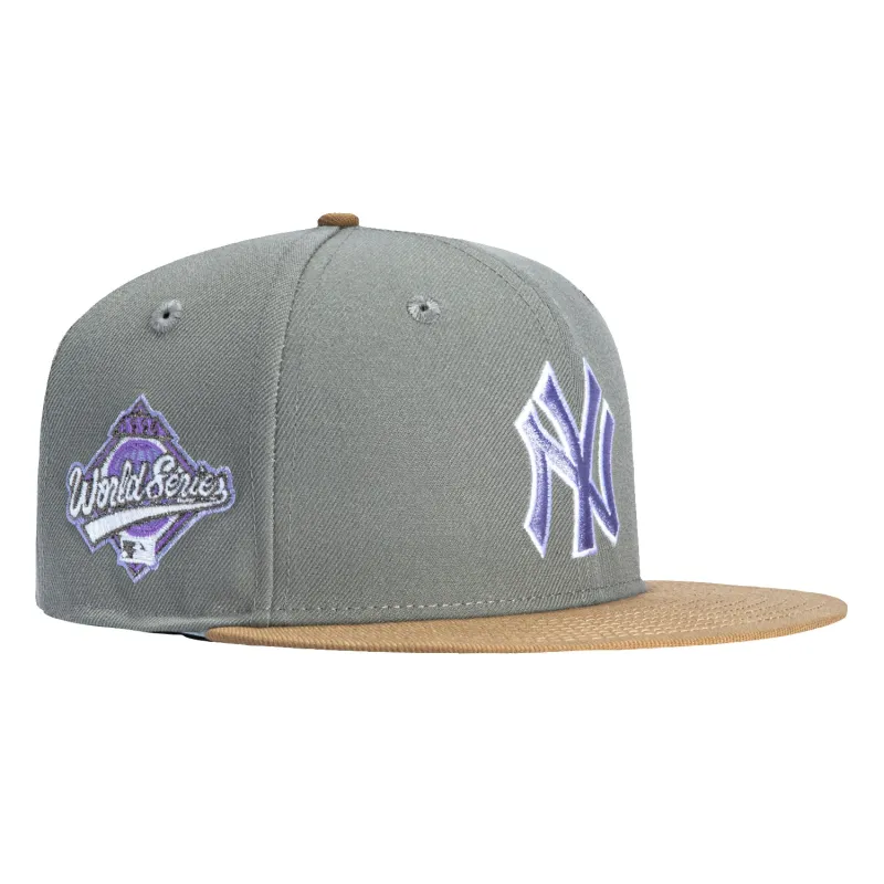 New Era 59Fifty Salt Water Taffy New York Yankees 1996 World Series Patch Hat - Graphite, Khaki sold by Hat Club