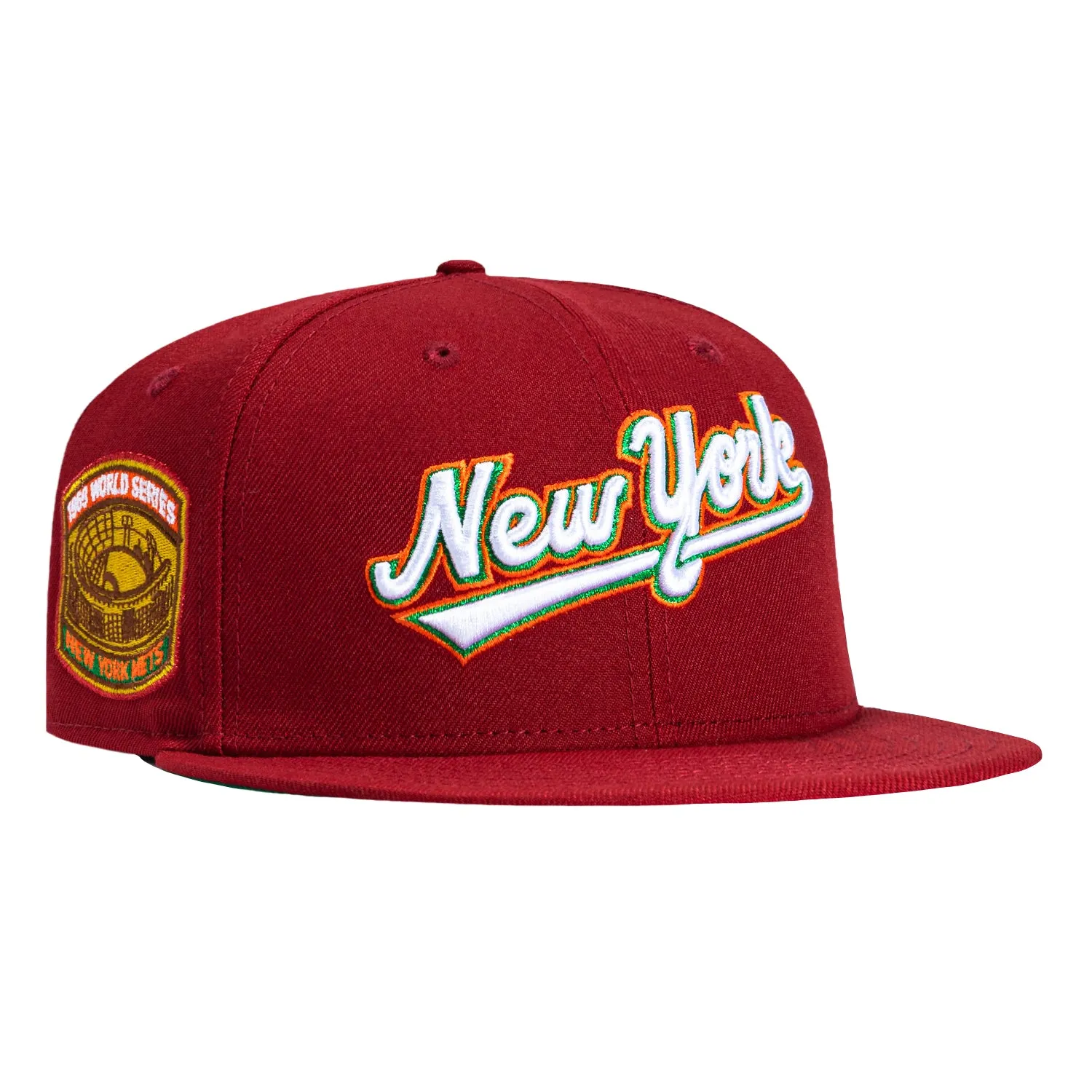 New Era 59Fifty Holiday Party New York Mets 1969 World Series Patch Hat - Brick sold by Hat Club