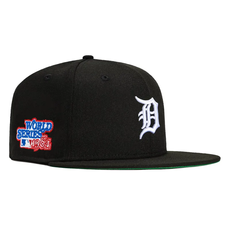 New Era 59Fifty Detroit Tigers 1984 World Series Patch Hat -  Black, White sold by Hat Club