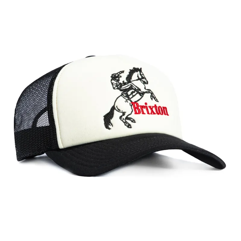 Brixton Ranching Club Mesh Snapback Trucker Foam Hat - Black White sold by Hat Club