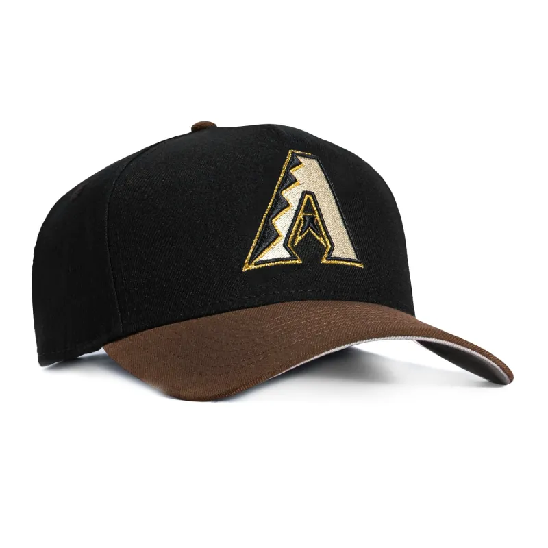 New Era 9Forty A-Frame Arizona Diamondbacks A Snapback Hat - Black, Brown, Ivory sold by Hat Club
