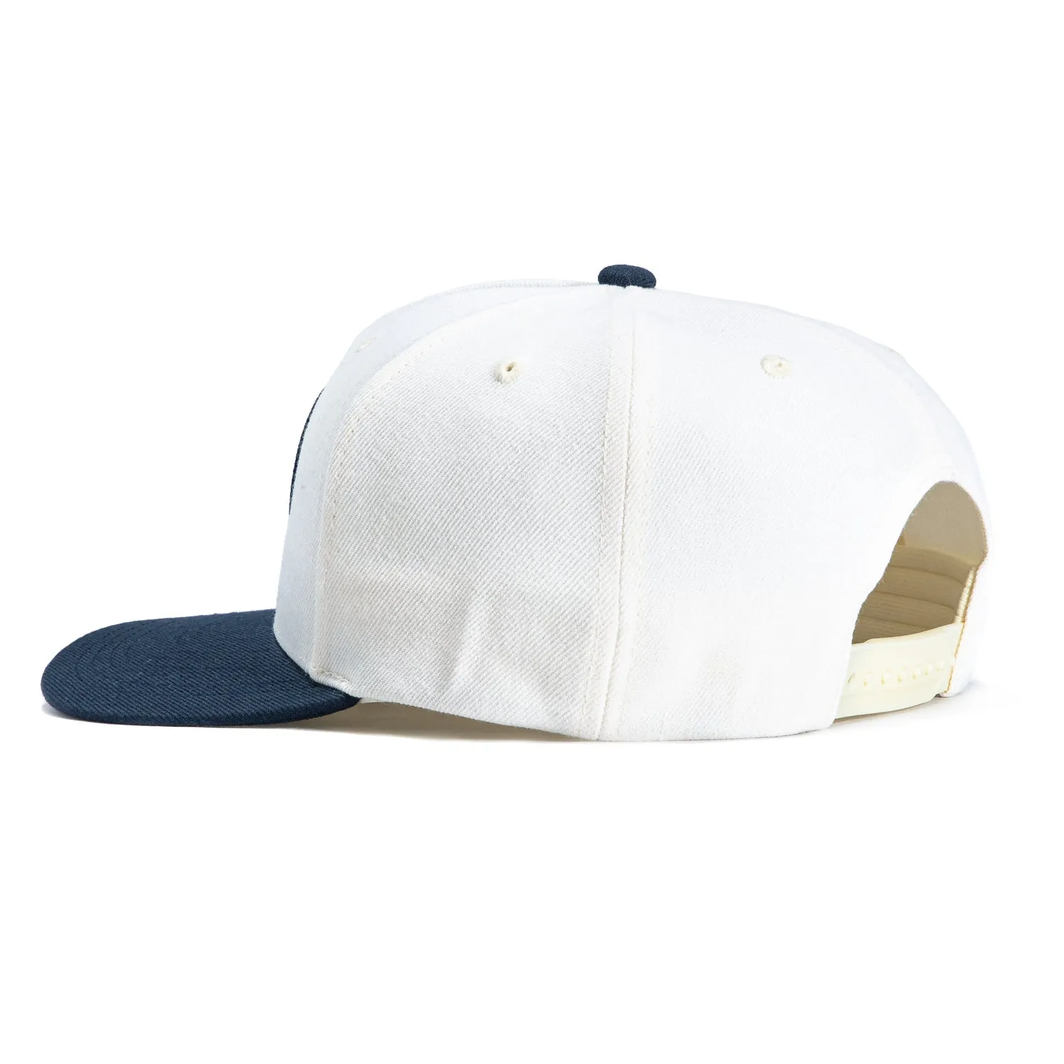Brixton Crest Snapback Hat - White, Navy sold by Hat Club product image thumbnail 2