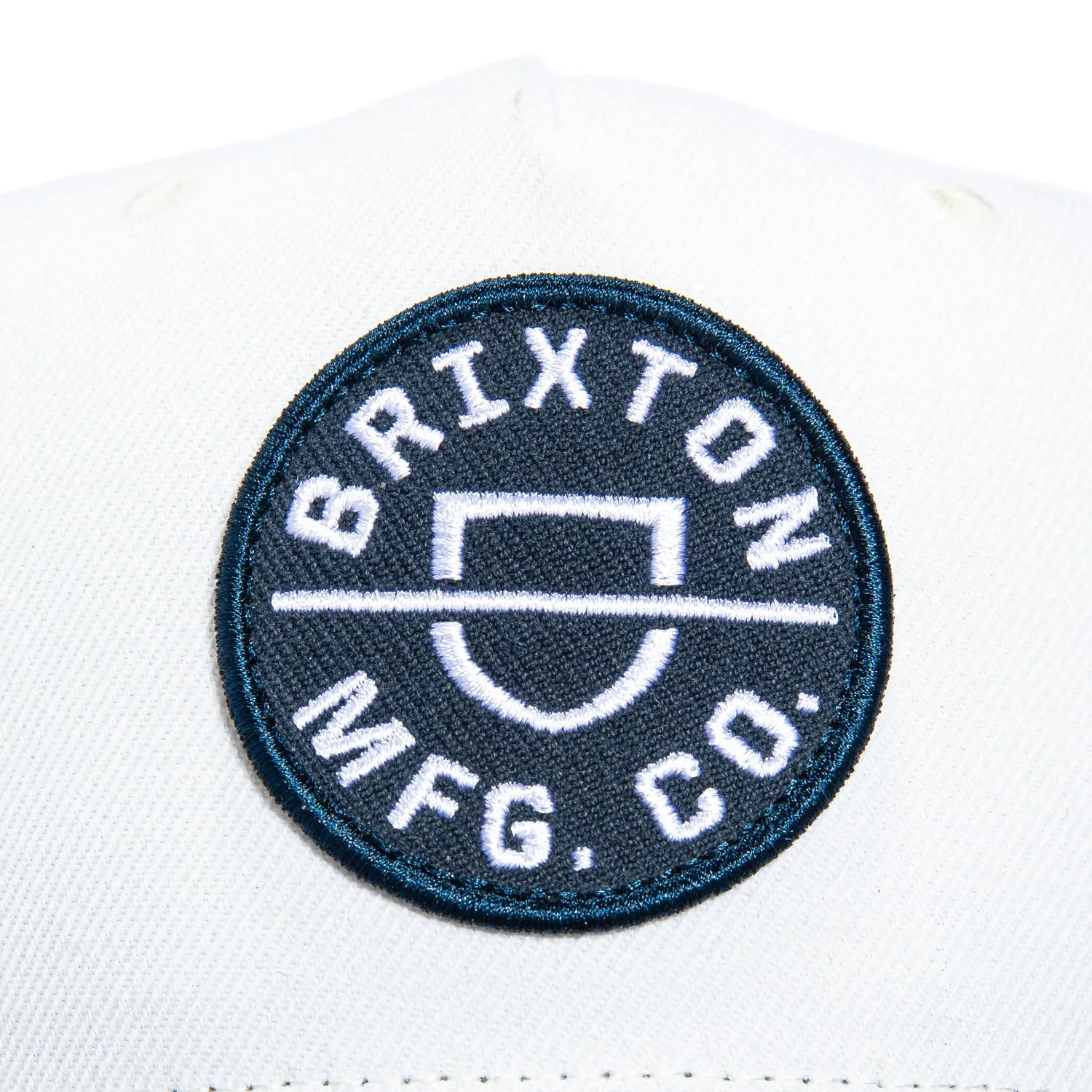 Brixton Crest Snapback Hat - White, Navy sold by Hat Club product image thumbnail 3