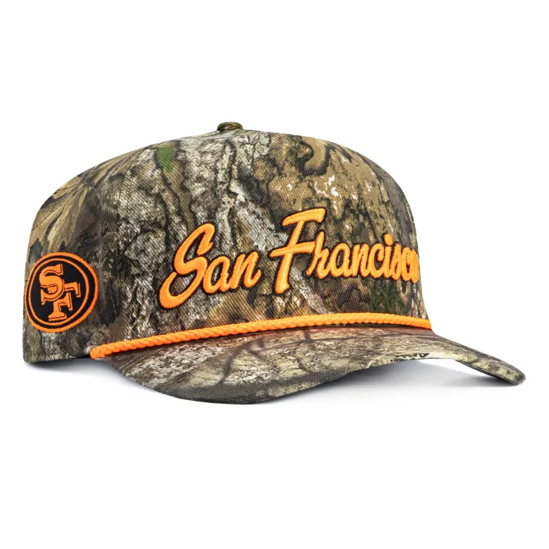 47 Brand Hitch Overhand San Francisco 49ers Rope Snapback Hat - Realtree made by 47