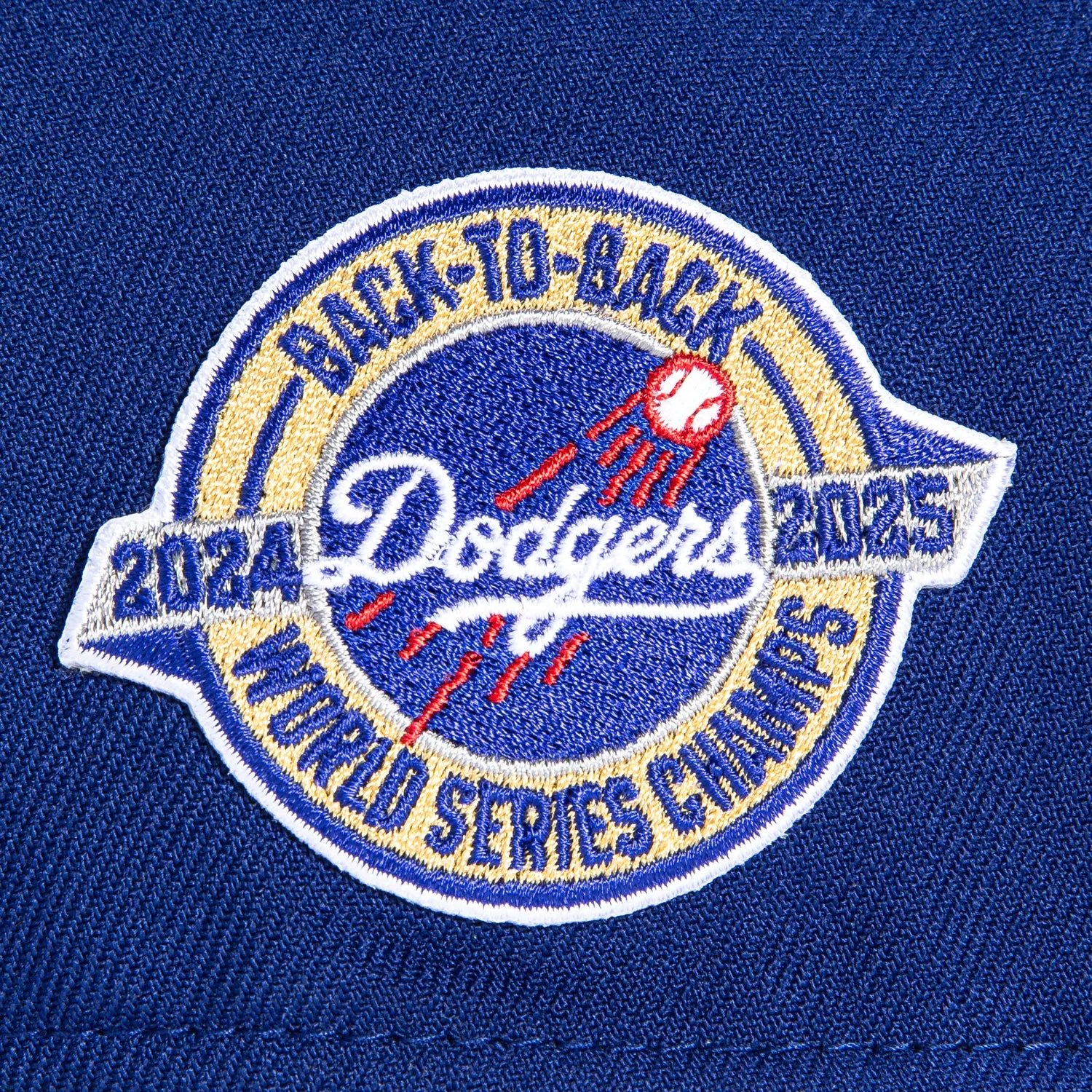 New Era 9Seventy Los Angeles Dodgers Back-To-Back World Series Champions Circle Patch Snapback Hat - Royal sold by Hat Club product image thumbnail 4