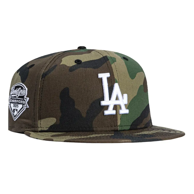 New Era 9Fifty Los Angeles Dodgers 2025 World Series Champions Patch Snapback Hat - Camo made by New Era