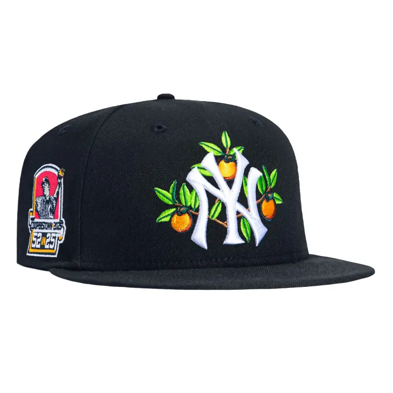 New Era 59Fifty New York Yankees Cooperstown 2025 Hall of Fame Patch Grapefruit Hat - Navy made by New Era