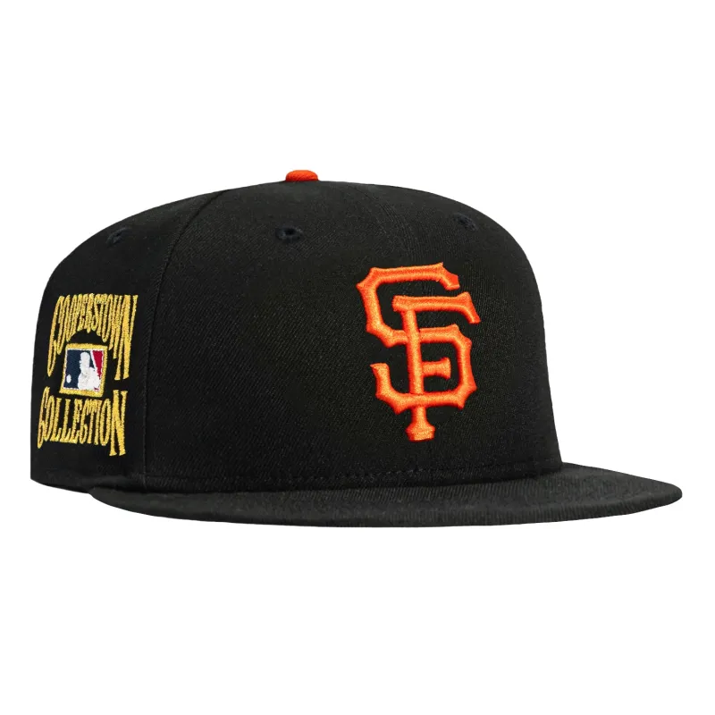 New Era 59Fifty San Francisco Giants Gold Cooperstown Collection Patch Hat - Black made by New Era
